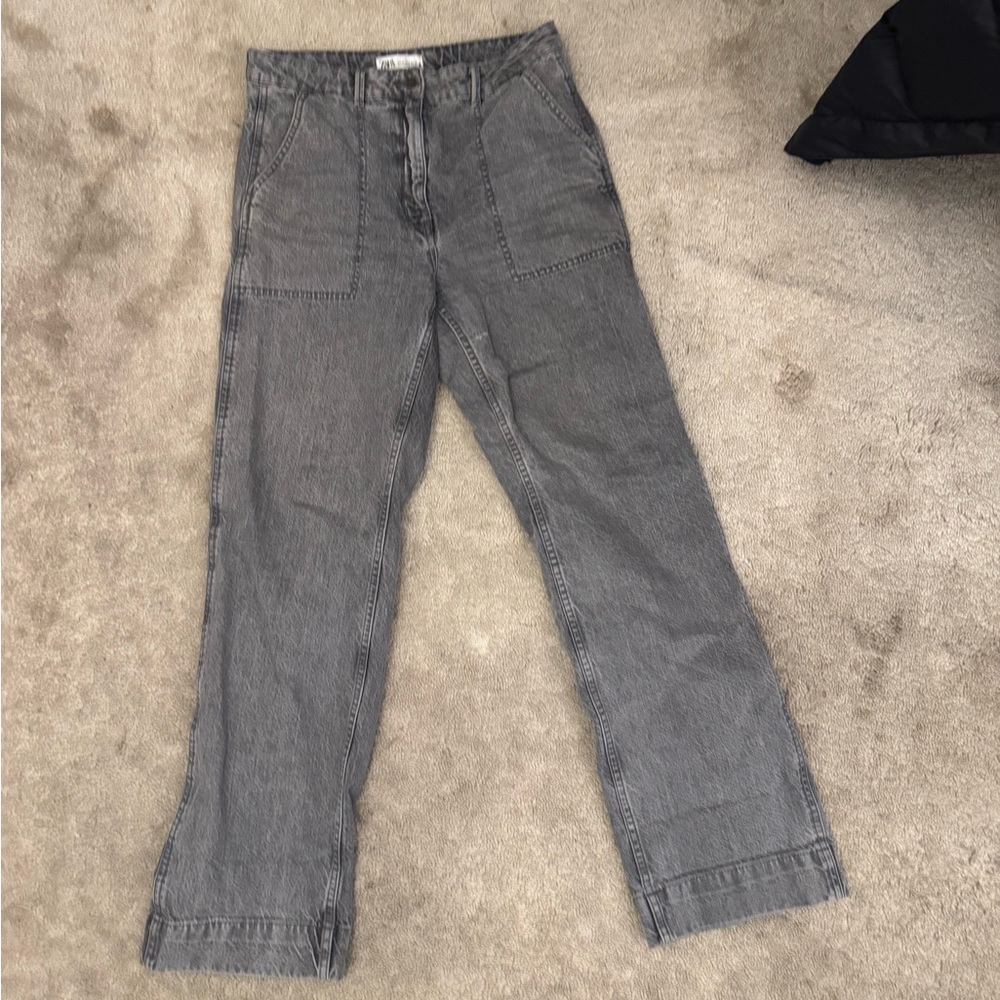Zara Men's Charcoal Cargo Pants
